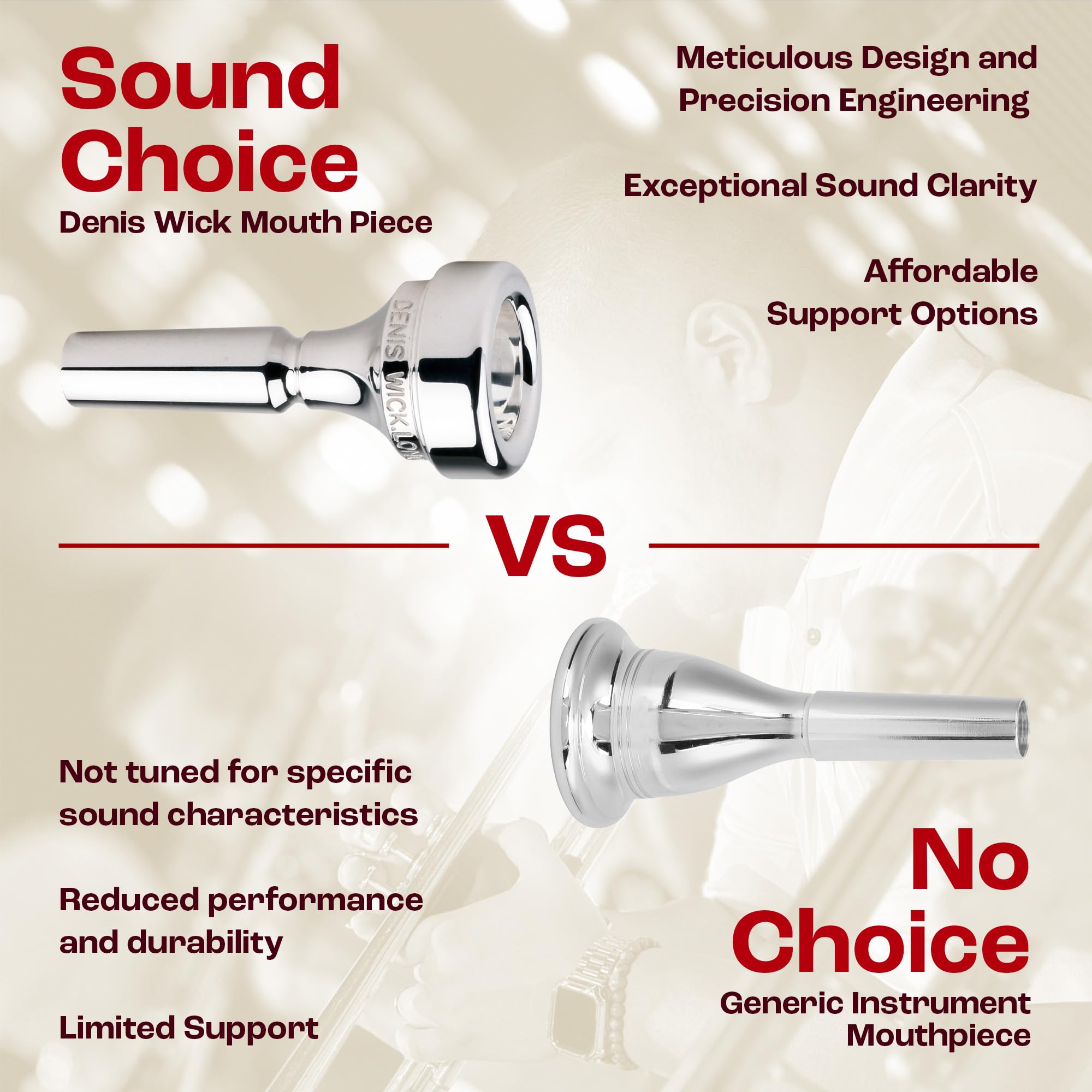 Amazon.co.jp: Denis Wick 4FL SP【フリューゲル ホルン用マウスピース